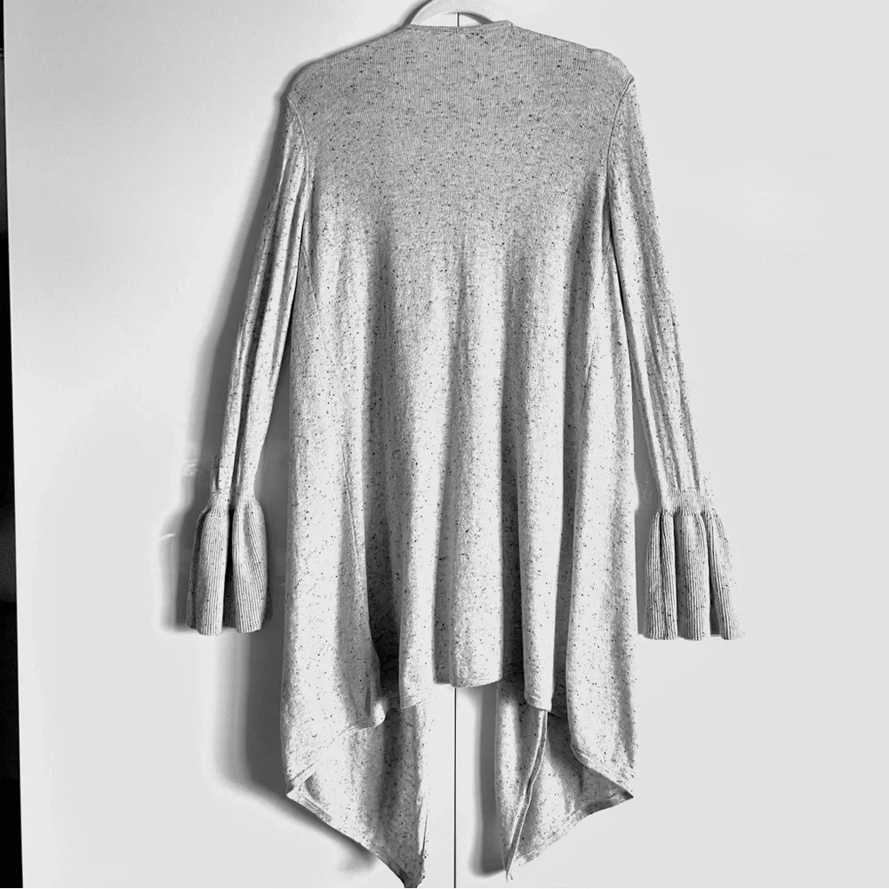Anthropologie Moth Lyra Cashmere Blend Bell Sleeve Waterfall Long Cardigan S EUC